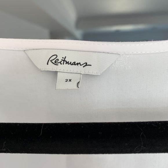 White cotton blend blouse - Picture 2 of 4